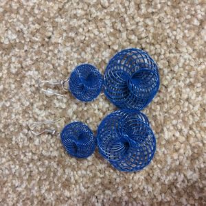 Blue dangle earrings